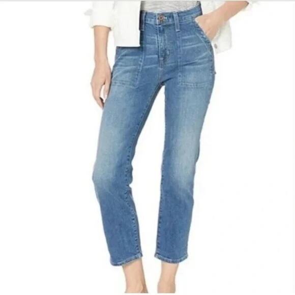 J. Crew Cropped Ankle Patch Pocket Utility Jeans Women's SZ 27P - NWT - Picture 1 of 10
